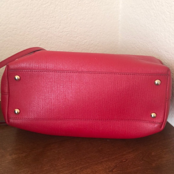 Furla Bag Satchel Radiant Red Leather with Strap - Picture 4 of 8